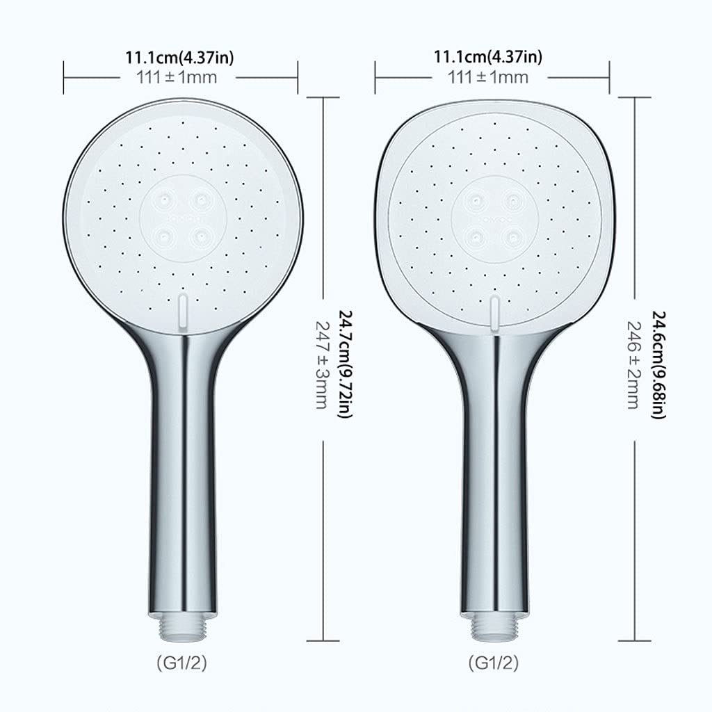 Cabezal de Ducha de Mano Cabeza de ducha 3 Funciones Cabeza de ducha presurizada Cabeza de ducha de mano Ducha de baño Cabeza de ducha de mano 9.68 / 9.72 pulgadas Regadera para Baño Ducha ( Size : B