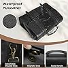 RAINSMORE Messenger Bag for Men Laptop Bag 15.6 inch PU Leather Briefcase Satchel Bag Shoulder Bag Waterproof for Work Office Business College Black #3