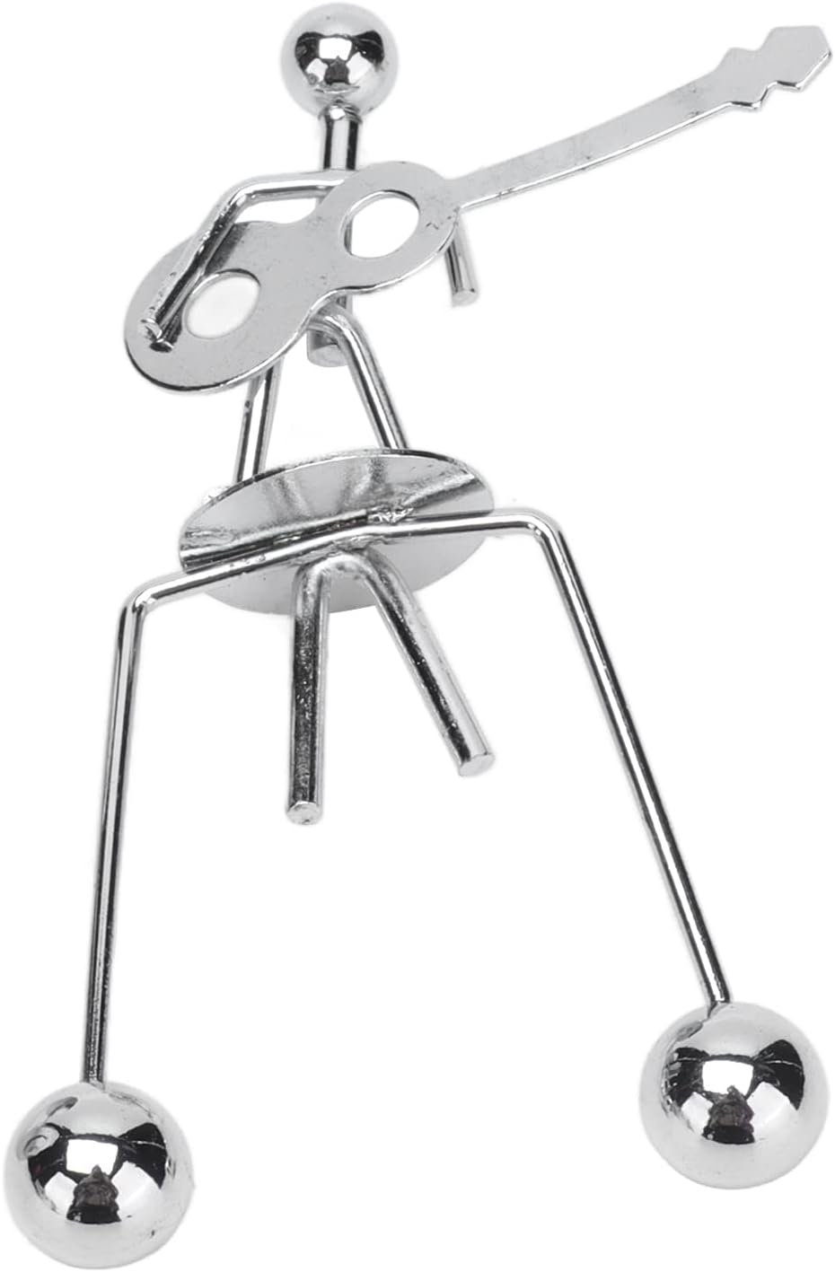 Alomejor Perpetual Motion Desk Toy Swing Office Decor Relaxing Time Metal 3.1 X 1.7 X 0.9in