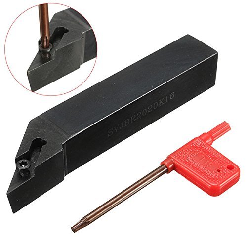 Portautensile Esterno EsportsMJJ SVJBR2020K16 – 93°, Per Inserti VBMT16, Lunghezza 125 Mm, In Metallo, Con Chiave