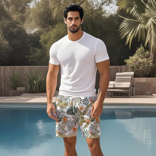 IFFEI Family Matching Swimsuits Two Pieces Bikini Set Floral Leaf Printed Mommy and Me Bathing Suits4