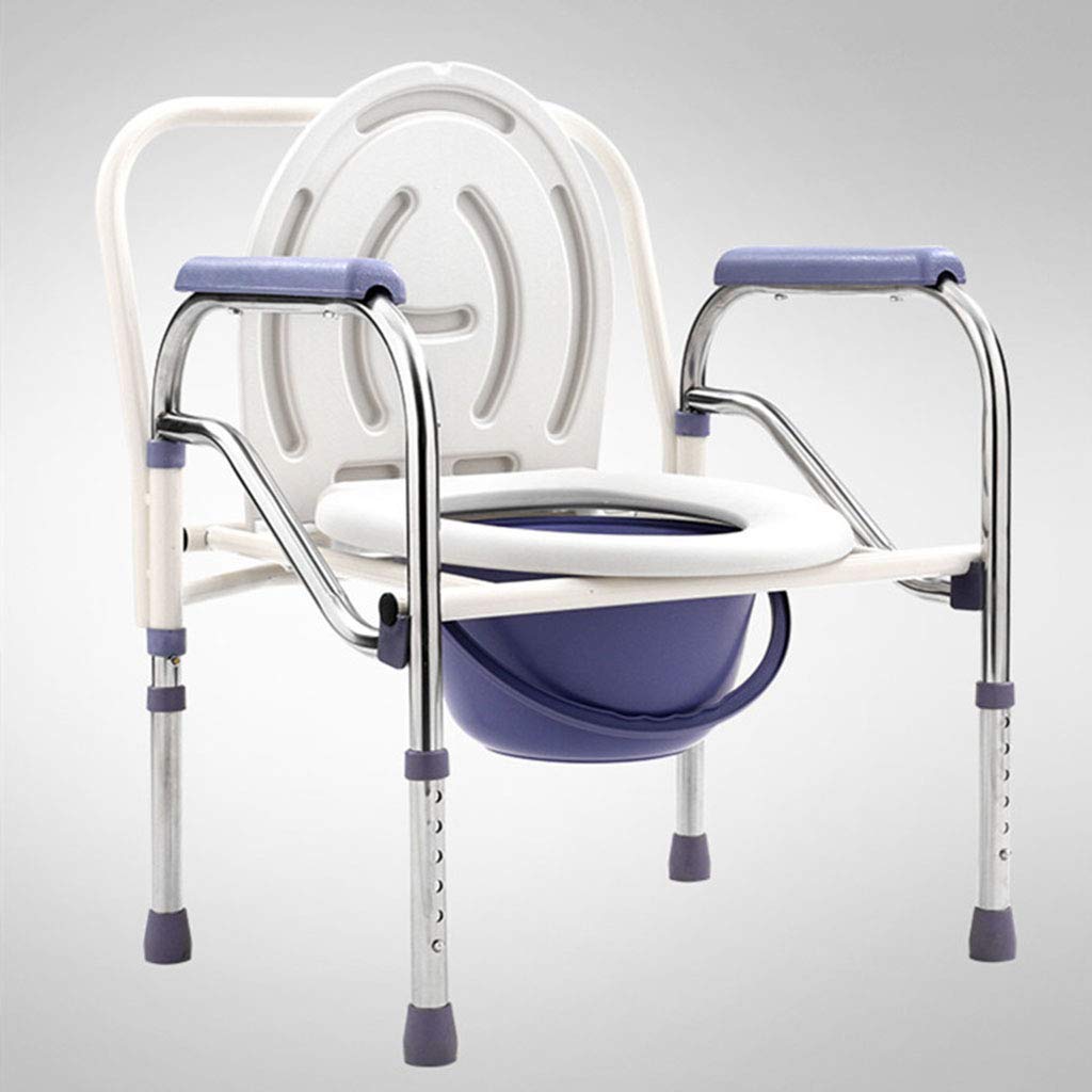 Buy Folding Commode Chair with Armrests, Adjustable Commode Chair