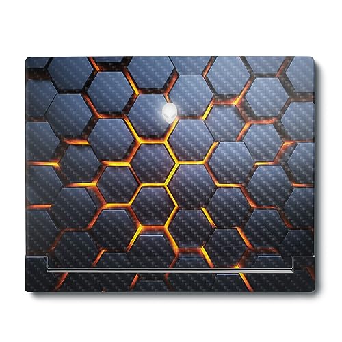 Image of MightySkins Carbon Fiber Skin Compatible with Alienware X16 R1 (2023) Full Wrap Kit - Lava Hex | Protective, Durable Textured Carbon Fiber Finish | Easy to Apply & Change Styles | Made in The USA