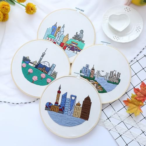 Kit de broderie adultes débutants Huacan pour décorer votre salon