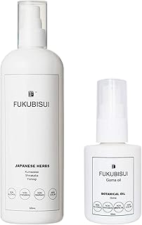FUKUBISUI お守りスキンケア 化粧水 500ml + ごまオイル 50ml ヨモギ シラカバ 敏感肌 乾燥肌 スキンケア 顔 大容量 ビタミンE マルチオイル フェイスオイル マッサージオイル 福美水 福美人