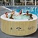 Goplus 4-6 Person Outdoor Spa Inflatable Hot Tub for Portable Jets Bubble Massage Relaxing with Accessories Set (6-Person, Black)