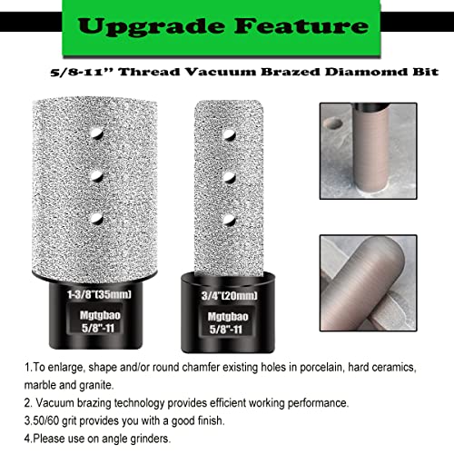 Mgtgbao 1-3/8” Black Diamond Finger Bit, 35Mm Diamond Finger Milling Bits For Enlarging And Shaping Or Round Bevel Existing Holes In Porcelain Hard Ceramic Stone Granite Marble Tile #TOP3