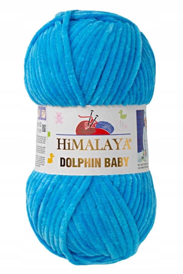 Dolphin Baby Knitting Crochet Yarn 100g Ball, Plush Amigurumi Yarn (Azure Blue 80326) โ image 1