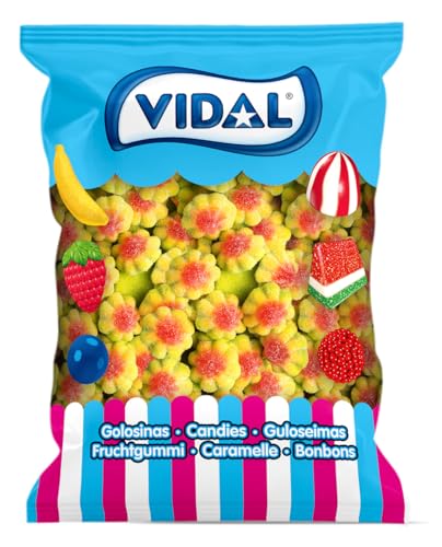 Vidal Golosinas. Volcanes Ácidos. Golosina con forma de volcan de increíble sabor a tutti. Color verde, amarillo y rojo. Sin Gluten. Bolsa de 250 unidades.
