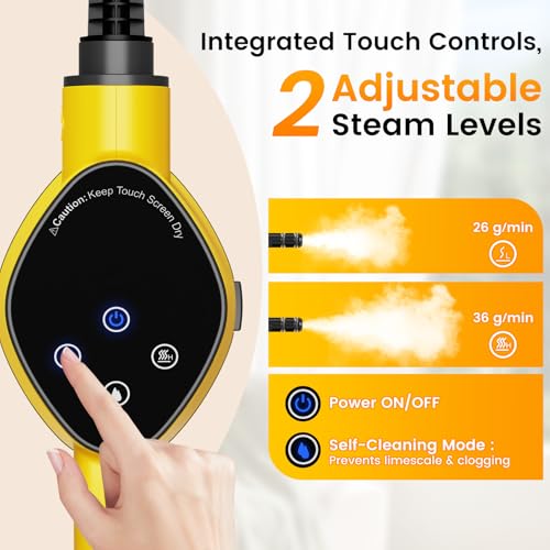 Steam Cleaner for Home,10s Fast Heat Up, 2 Levels Steam Control, 450mL Tank - image 4
