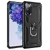 Elfia Samsung Galaxy S20 FE ile Uyumlu K l f Silikon Ara  Tutucu i in M knat sl  Y z kl  Standl  Darbe Korumal  Tank  nce Kapak Vega Siyah