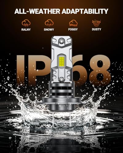 Image of SEALIGHT H1 H7 LED Bulbs Combo, 180,000LM 6500K Cool White H7 H1 Light Bulbs, 70K+Hrs Lifespan High Quality Copper Substrate Cooling System, 1:1 Size Easy to Install, Pack of 4