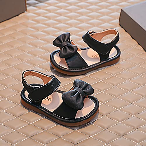 Baby Girls Bow Open Toe Sandals Summer Flat Wide Shoes Toddler Kids 𝗟ow Heels Shower Beach Dress Dance Shoes Fashion3