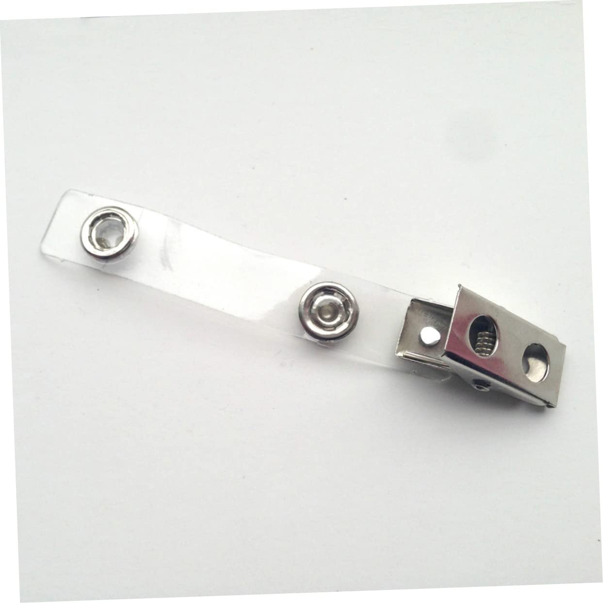 Happyyami 150 piezas Clips de Metal Transparente PVC para Tarjetas de Identificación para Eventos Oficinas y Seguridad