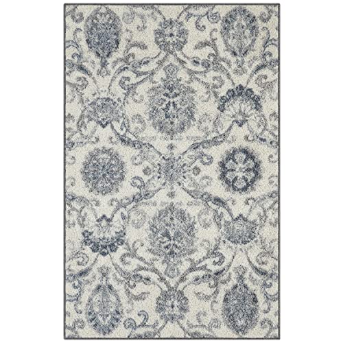 Tapete Maples Rugs Blooming Damask 116x76 cm Gris/Azul miniatura 1