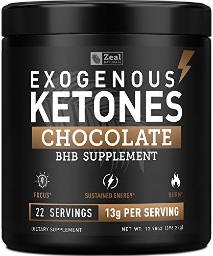 Pure Exogenous Ketones BHB Powder (13g | 22 Servings) Best Tasting Chocolate Keto Drink with BHB Salts Beta Hydroxybutyrate Supplement - Keto Powder for Weight Loss, Energy & Ignite Ketosis