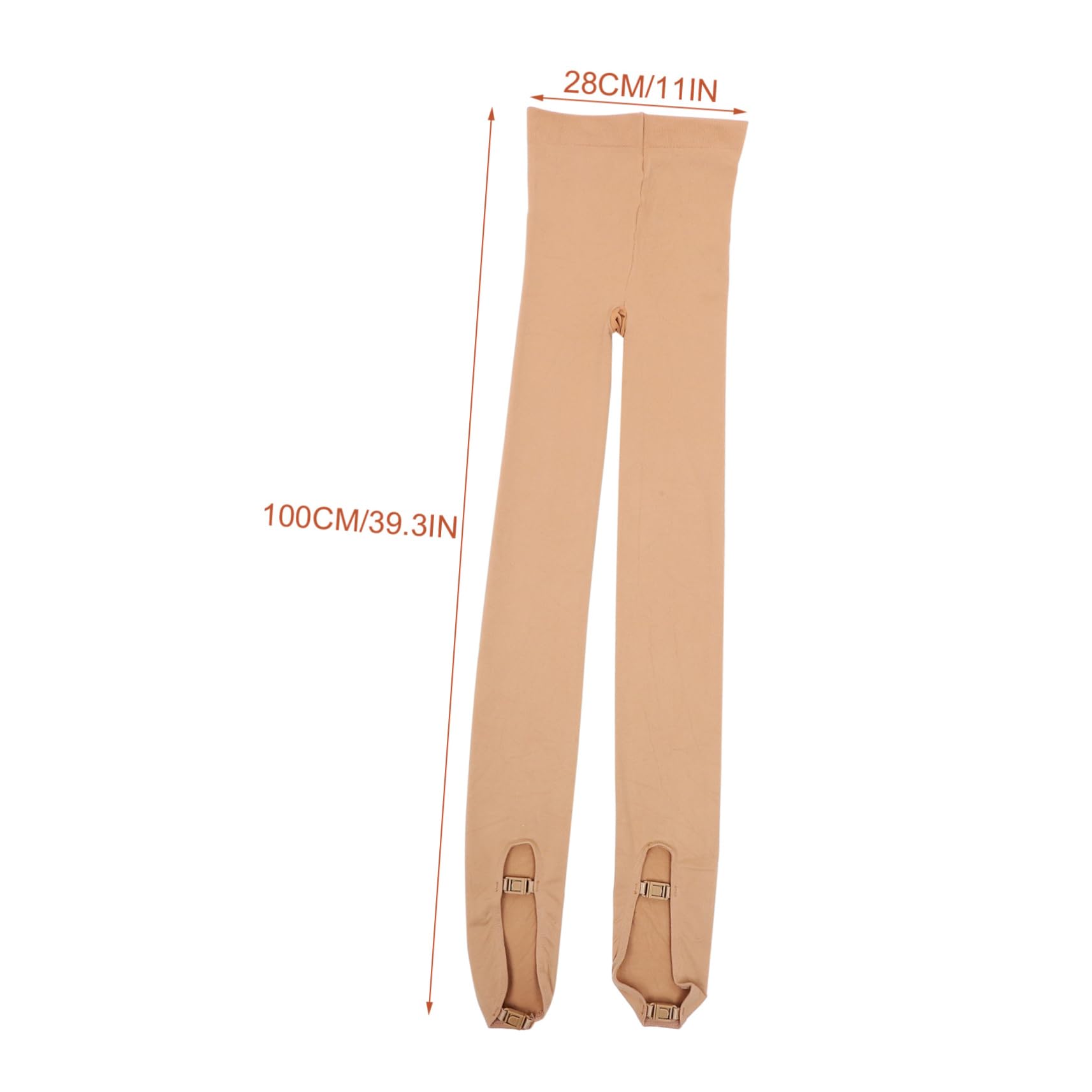 GALPADA Collant da Pattinaggio Sportivo Marrone S-m 1 Pezzo | Chinlon e Nailon, Opaco a Compressione, Due Fibbie in Plastica e Cintura Elastica per 45-56kg