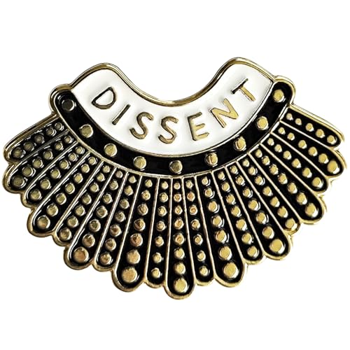 HSTEVSIT Ruth Bader Ginsburg Feminist Enamel Pins - RBG Dissent Collar Pin Women Girl Power Justice Hope Equality Freedom Love Democracy lapel Pin Brooch for Gifts Decoration