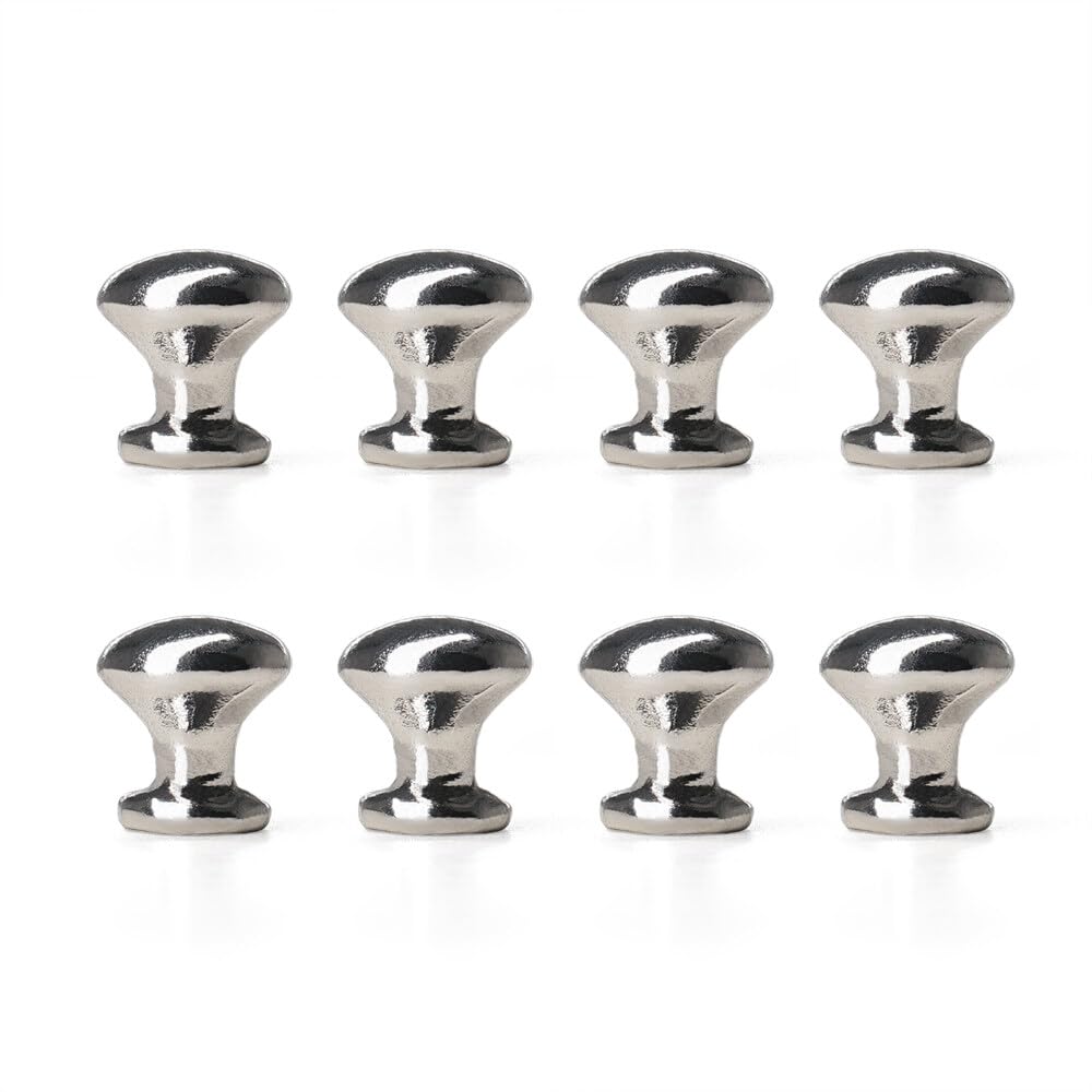 Odoria 1/6 Miniature Cabinet Knob Drawer Pulls 8Pcs Miniatures Knobs Dollhouse Decoration Accessories Doll House Accessory, Silver