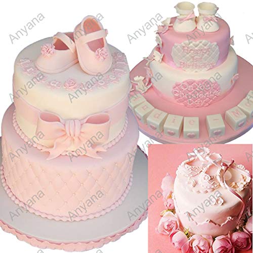 Anyana Girl Baby Booties Shoes Shower Christening Mould Cake Fondant Silicone Gum Paste Mold For Sugar Paste Cupcake Decorating Tool Topper Birthday Party Decoration Sugarcraft Decor #TOP5