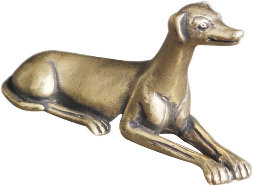 ArtibetterChinese Feng Shui Brass Mini Dog Decor Statue Figurines for Animal Sculpture Collectibles Gift