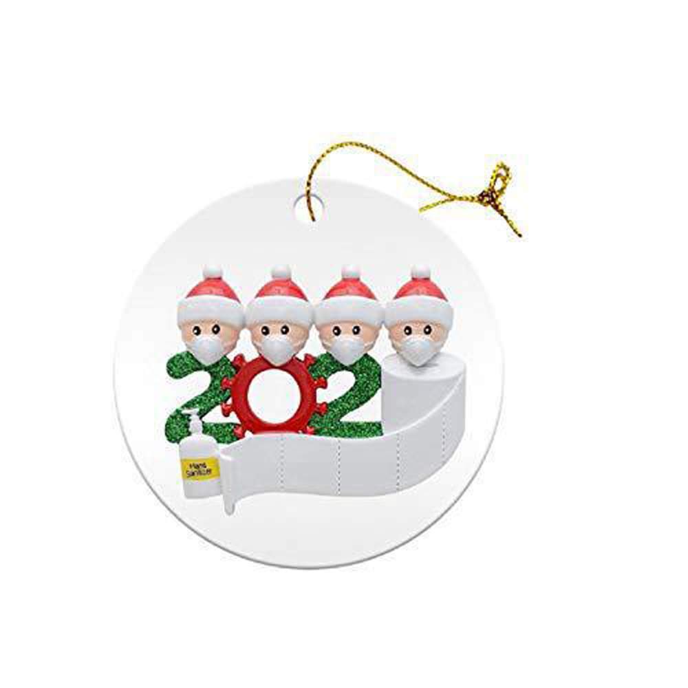 Colgante especial conmemorativo para árbol de Navidad, decoración navideña para miembro de la familia en cuarentena(4)