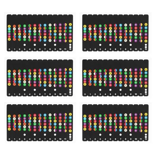 Sarini 6 Pegatinas partituras Guitarra Notas diapasón acústicas eléctricas