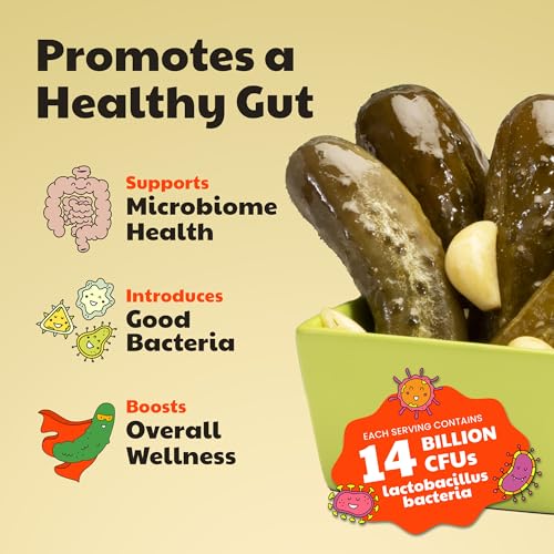 Olive My Pickle Fermented Garlic Dill Pickles - 192 Ounces | 6 Pack Bundle of Probiotic Dill Garlic Pickles and Brine with Digestive Enzymes for Gut Health - 32 oz per bag