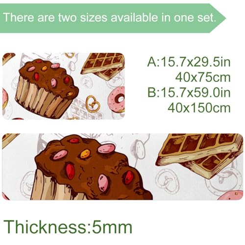 Tapetes de cocina con diseño de donas y panqueques lavables para dar vida a tu hogar 4