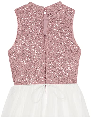 Speechless Girls' High Neck Sleeveless Knee Length Party Dress, Rose/Ivory, 14 #TOP1