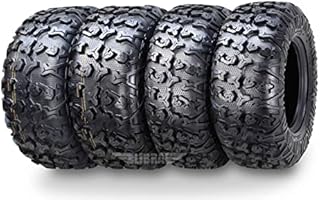 Set 4 Premium FREE COUNTRY ATV/UTV Tires 25x8-12 Front & 25x10-12 Rear / 8PR w/Side Scuff Guard …