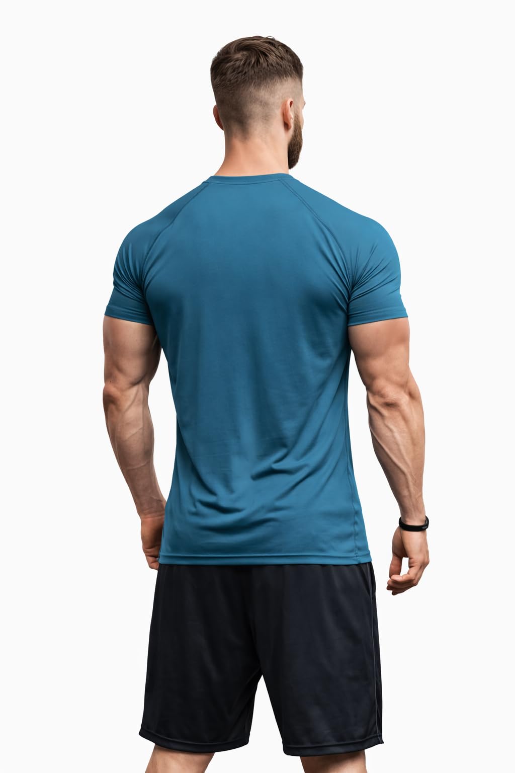 3Colours RGB Polyester T-Shirt, High-Performance, Quick-Dry Sportswear-Hacker (in, Alpha, XL, Regular, Blue) 2