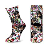 Men's Cute Crazy Lovely Animal Dog Design Wool Fuzzy Crew Socks by Samui