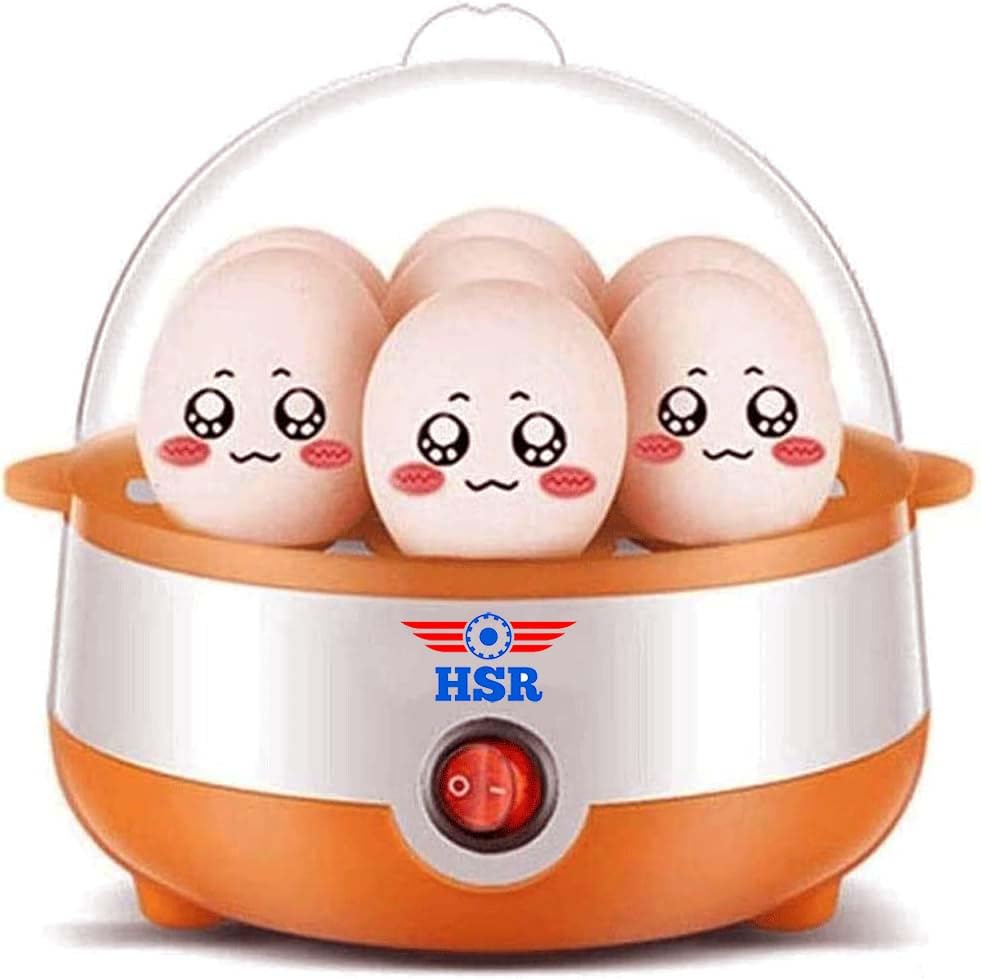 HSR Egg Boiler Electric Automatic Off 7 Egg Cooker Poacher For Steaming, Cooking, Boiling And Frying (350 Watts)