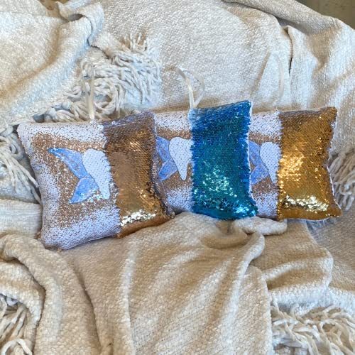 Image of Tooth Fairy Pillow Kit for Girls and Boys - Tooth Fairy Evidence Kit with Tooth Fairy Bag - Multi Color Reversible Sequin and Large Pocket - Tooth Pillow with Letter & 2 Customizable Certificates