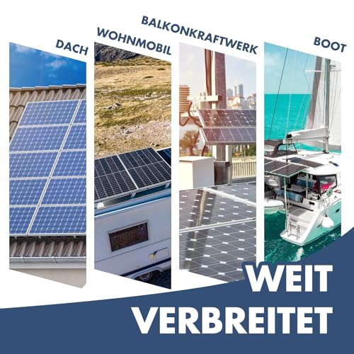 Xkzhrr Solarmodul Halterung für 2X Module, PV Halterung Montageset - 12CM Schwarze Schiene + 30-35mm Verstellbare, Halterung Solarpanel für Flachdach Trapezdach Blechdach