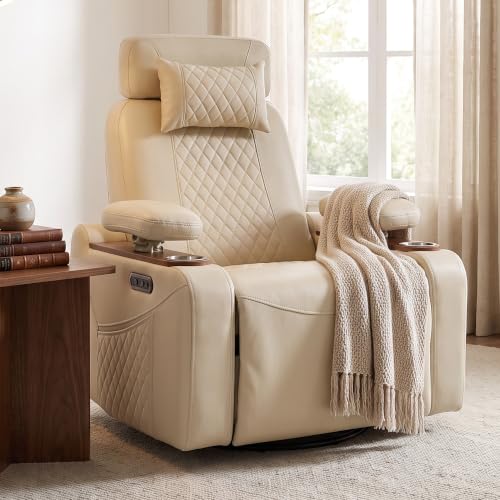 Hicosit Power Recliner Chair, Swivel Rocker, Home Theater Seating