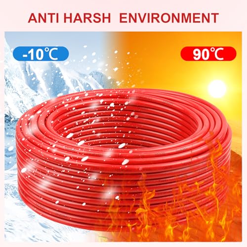 THHN Wire 14 Gauge 100 FT, 14 AWG Stranded OFC Copper Electrical Building Wire with Nylon Jacket PVC Insulation, Rated 600V for Residential, Industrial, CNC, Ground (14 Gauge, Red) by YDDECW - Image 4