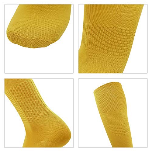 Unisex Athletic Knee High Breathable Compression Solid Tube Soccer Football Sport Socks 3/12 Pairs for Kid Youth Adult4