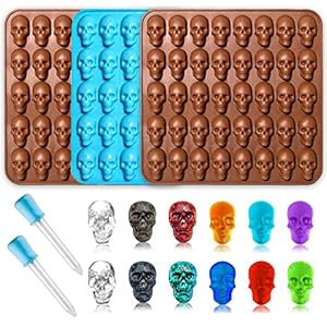 Yxyjgobuy Totenkopf Silikonform 3er-Set