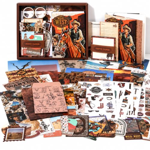 Image of RANDEN Horse Journaling Kit, 346PCS Vintage Scrapbook & Stationery Set with Aesthetic Stickers, Ephemera Pack and Journal Supplies for Bullet Journals, Planners, Albums & Creative Crafts (Horse)