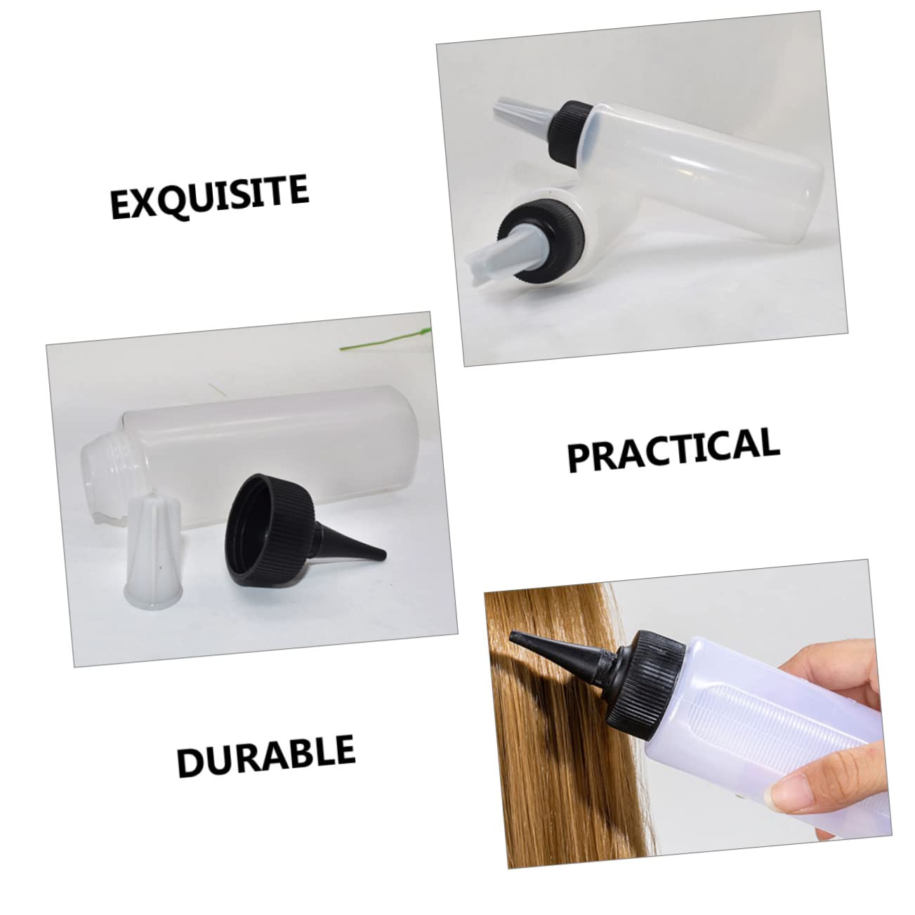 Housoutil 10 Piezas Botella De Champú Botellas De Plástico Botellas De Agua De Plástico Exprimir Botellas Botella De Color De Pelo Extrusora Lavar Botella El Plastico