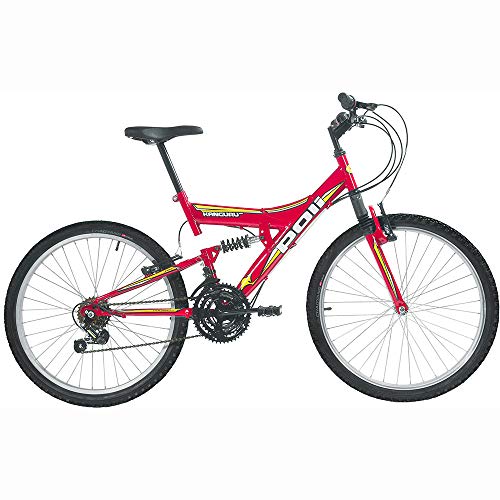Bicicleta Full Suspension Kanguru Aro 26 Vermelha Polimet Unissex Vermelho Outro (especifique na des