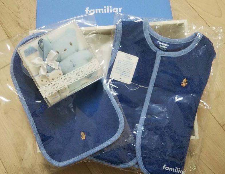 Amazon.co.jp: ファミリア 60-75 可愛いセット ベスト スタイ タオル 