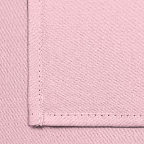 Yakamok Pink Curtains Room Darkening Thermal Insulated with Grommet Window Curtain for Bedroom, 38Wx72L inch, 2 Panels