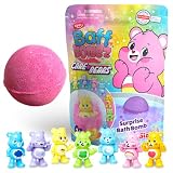 ZIMPLI grande bomba da bagno sorpresa Care Bears, 1 di 7 giocattoli da collezionare, regali di compleanno per bambini, giocattolo da bagno, effervescente, colorata