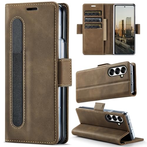 Étui pour Samsung Galaxy Z Fold 7 5G Asuwish avec porte-stylo S et fente cartes de crédit