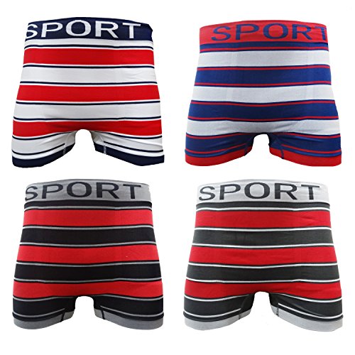 3 pares de bóxer para hombre, sin costuras, talla S-XL, de la marca Get The Trend SPORT STRIPE 3 PAIRS X-Large