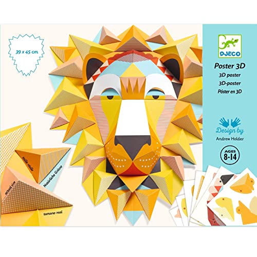 Djeco - Pegatinas De Pared Póster 3D El rey león