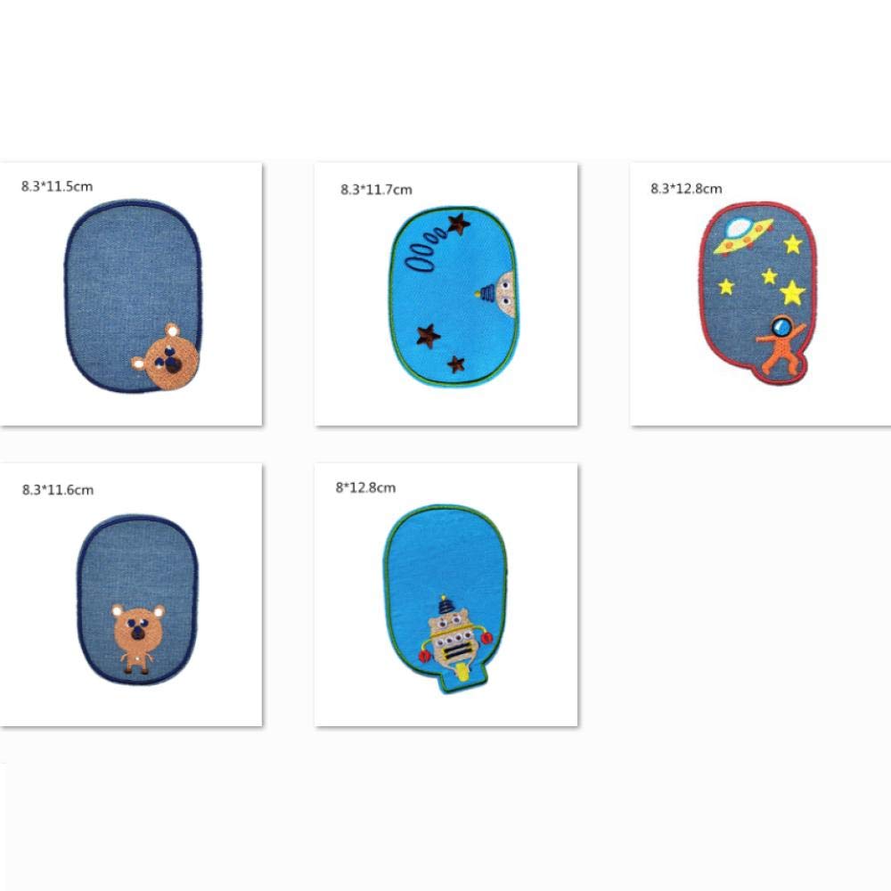 LZHLMCL Parche Bordado Para Ropa 23 Piezas Alien Space Animal Parches Bordados Ropa Planchar En Jeans Apliques Diy Brazo Abrigo Pantalones Bolsos Sombrero Pegatina Decoración